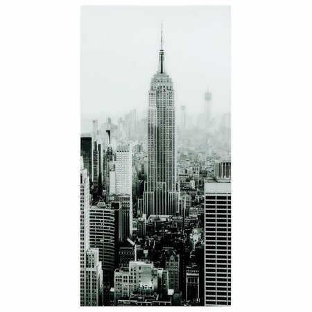 EMPIRE ART DIRECT 72 x 36 in. Empire State Building Frameless Tempered Glass Panel Contemporary Wall Art TMP-EAD5303-7236